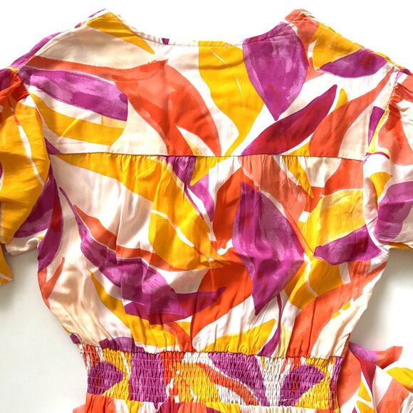 Anthropologie Abel the label ATL Swish Maxi High Low Dress Flutter Slv - Picture 13 of 13